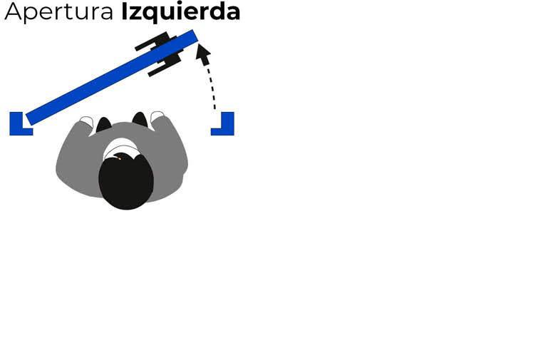 SAGA-100 SEMI 900x2100 RAL9003 3P/2C IZQD