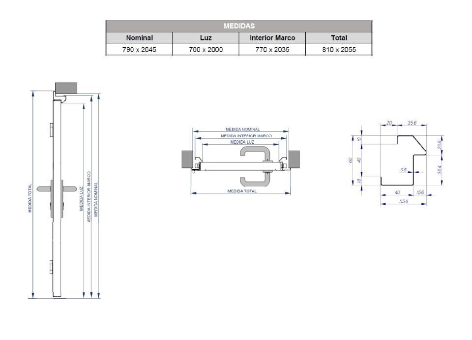 Smart 790x2045 C/V reversible galvanizada