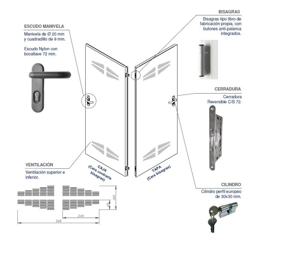 Smart 790x2045 C/V reversible galvanizada
