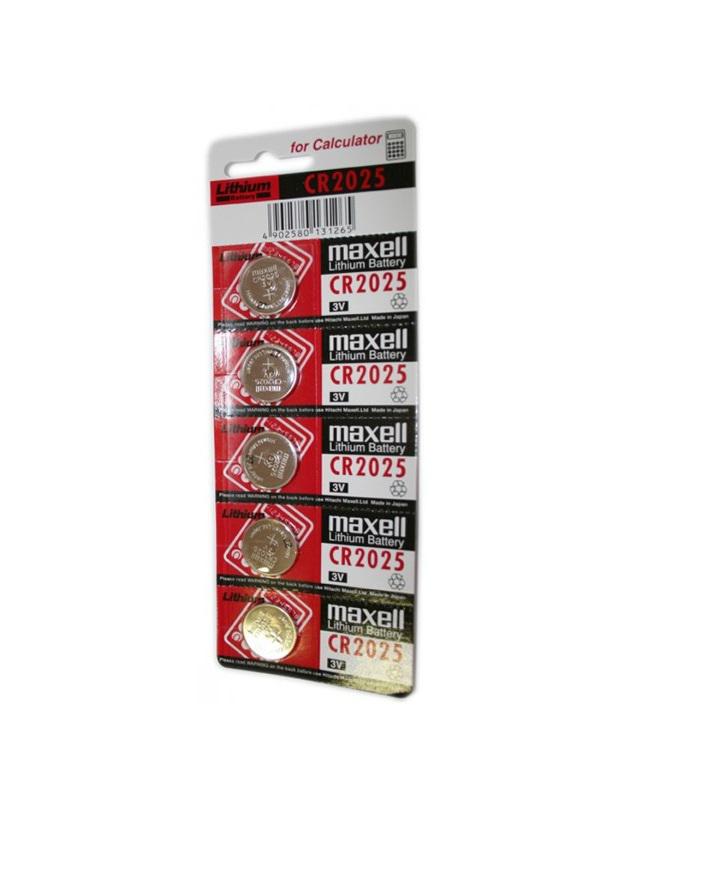 Pack 5 pilas de litio CR2025 3 V