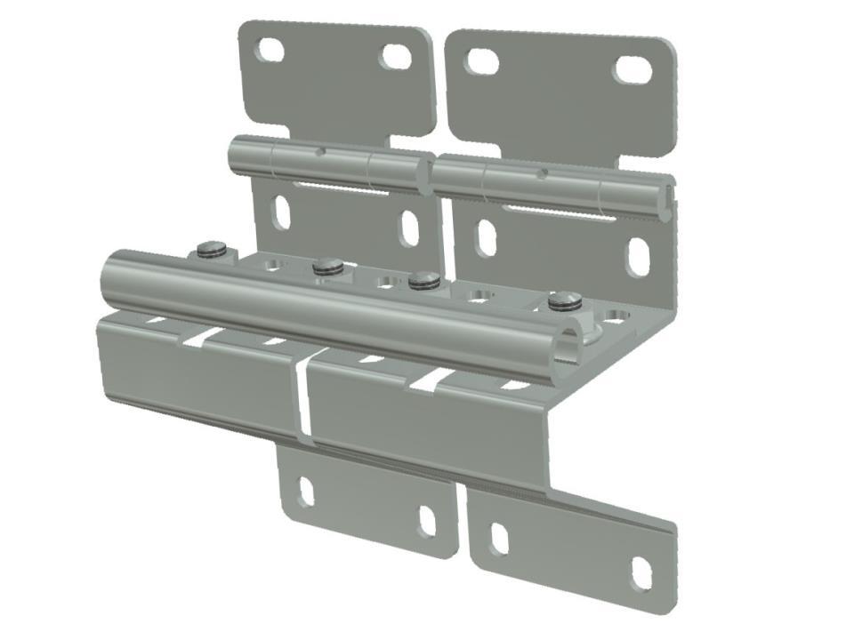Bisagra lateral doble Doco con soporte 11 mm